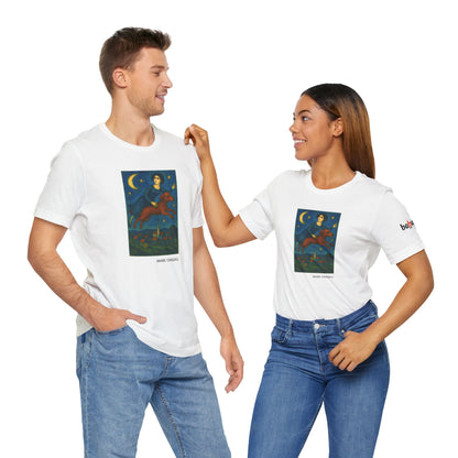 DOGART Unisex Jersey Dog T-Shirt - MARC CHAGALL - Iconic Painting Reimagined with Dogs