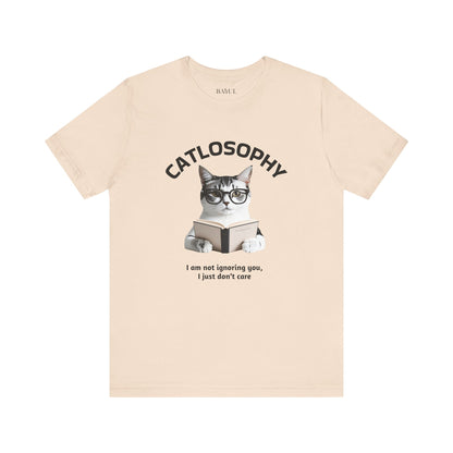 Catlosophy Unisex Jersey Short Sleeve Tee –  "I am not ignoring you" Design