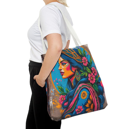 Artistic Surge - Eco-Friendly Canvas Tote Bag - FLOWERING WOMAN