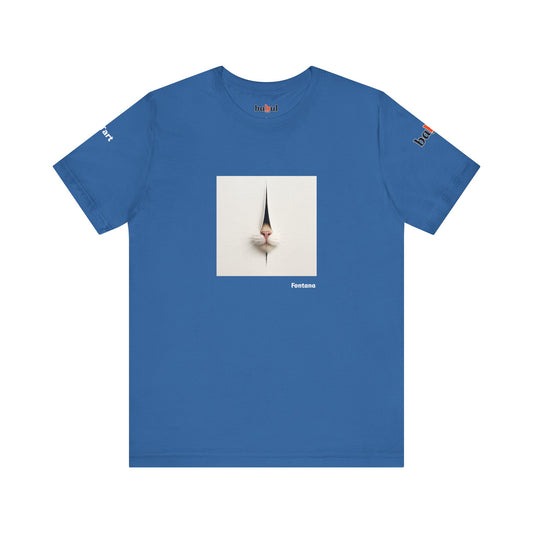 CATART Unisex Jersey Cat T-Shirt - FONTANA - Iconic Painting Reimagined with Cats