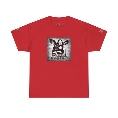 Rebel Graphic Tee - Unisex Heavy Cotton T-Shirt for the Wild at Heart. Rebel Tees, Born to Be Worn - NO RULES, JUST INSTINCT