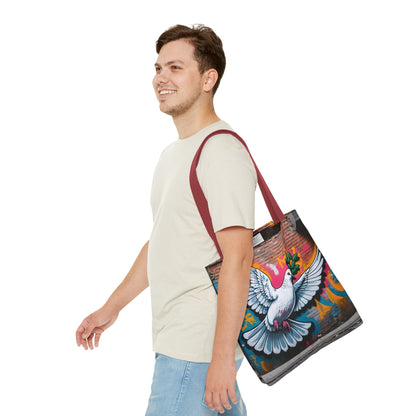 Artistic Surge - Eco-Friendly Canvas Tote Bag - PEACE