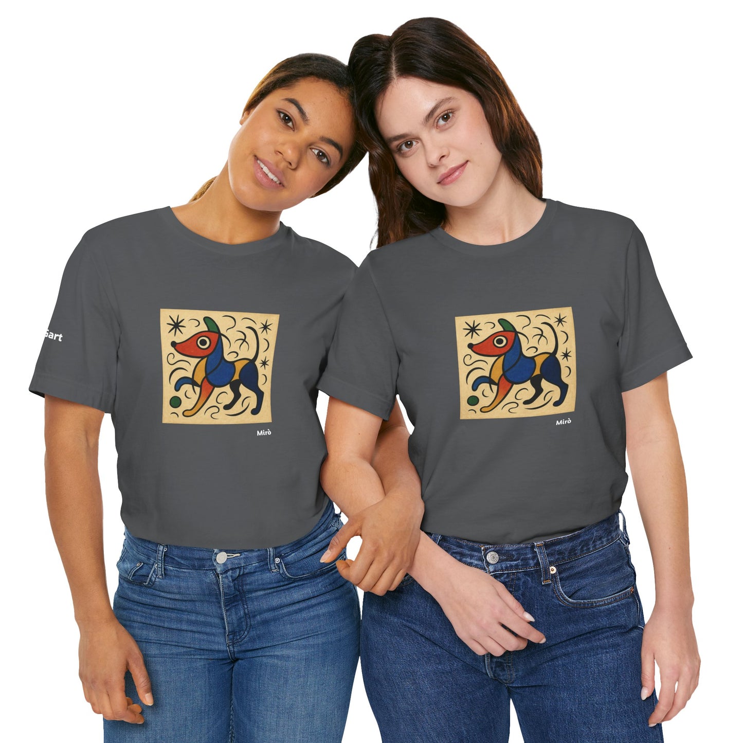 DOGART Unisex Jersey Dog T-Shirt - MIRO - Iconic Painting Reimagined with Dogs