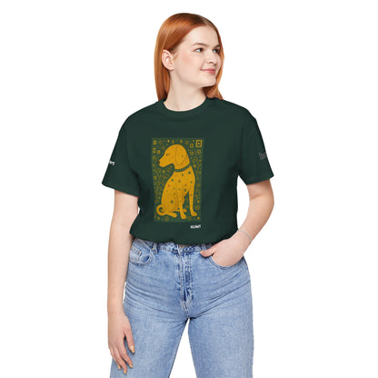 DOGART Unisex Jersey Dog T-Shirt - KLIMT - Iconic Painting Reimagined with Dogs