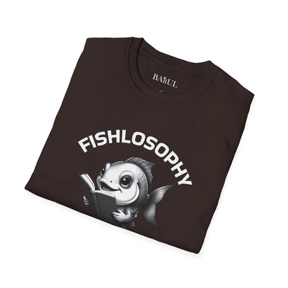 Fishlosophy Unisex T-Shirt - Ocean Vibes and Life's Questions Design - A Smart Fish Knows That Not Everything Is As It Seems