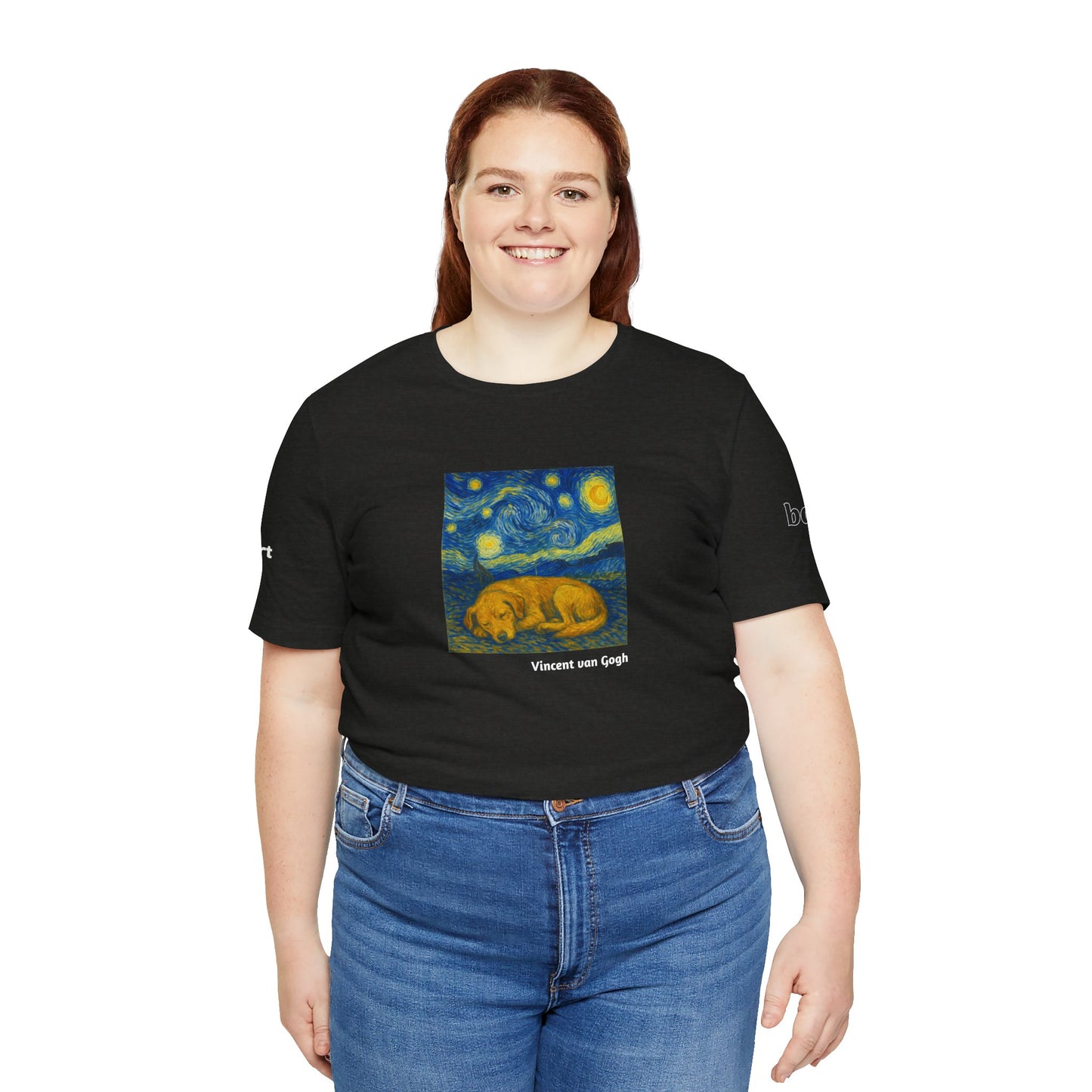 DOGART Unisex Jersey Dog T-Shirt - VAN GOGH - Iconic Painting Reimagined with Dogs