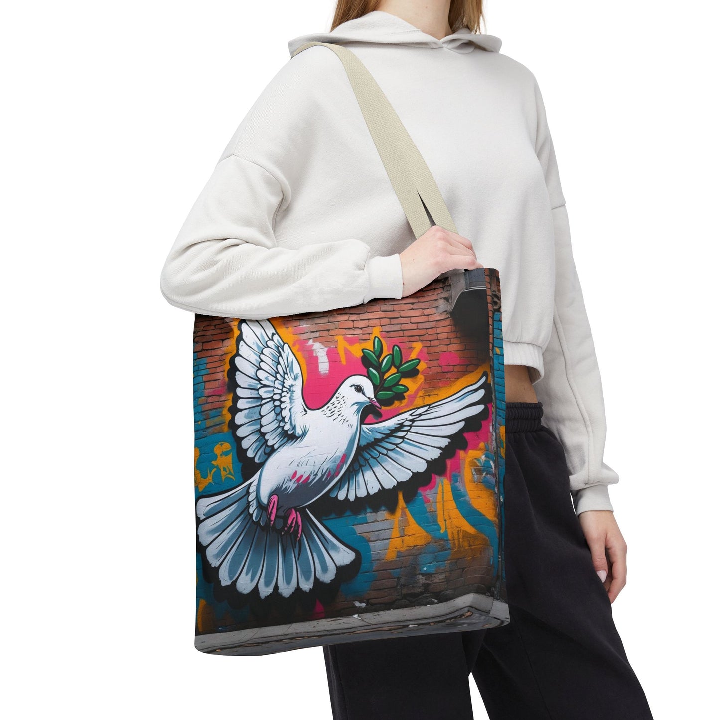 Artistic Surge - Eco-Friendly Canvas Tote Bag - PEACE