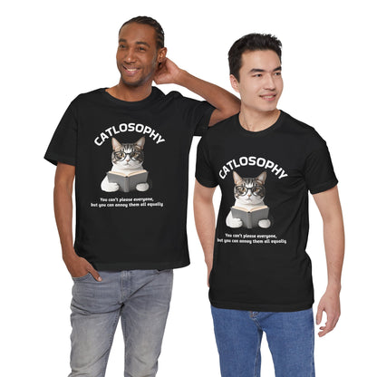 Catlosophy Unisex Jersey Short Sleeve Tee –  "You can't please everyone" Design