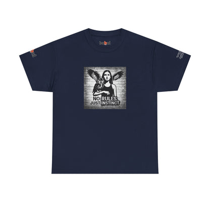 Rebel Graphic Tee - Unisex Heavy Cotton T-Shirt for the Wild at Heart. Rebel Tees, Born to Be Worn - NO RULES, JUST INSTINCT