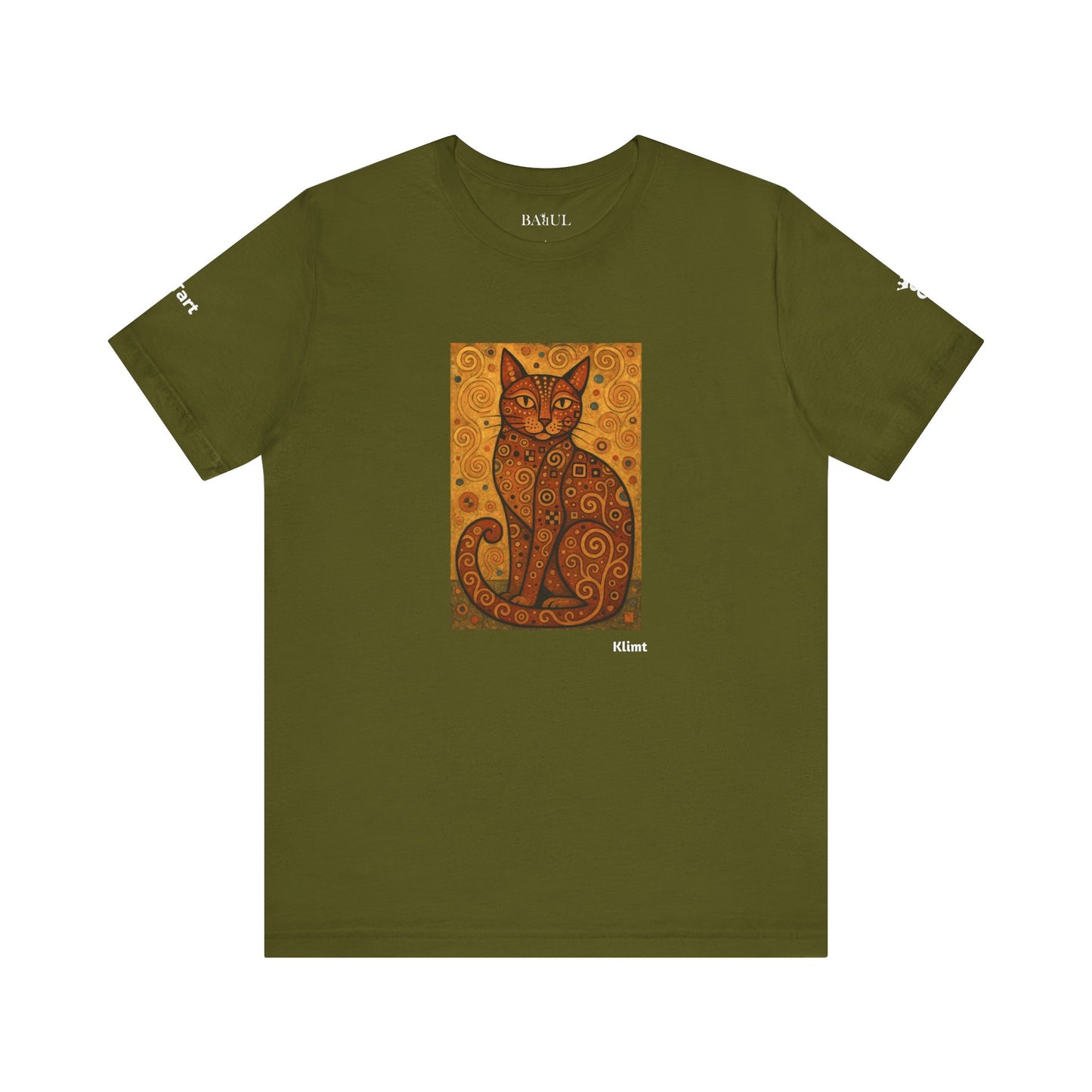 CATART Unisex Jersey Cat T-Shirt - KLIMT - Iconic Painting Reimagined with Cats