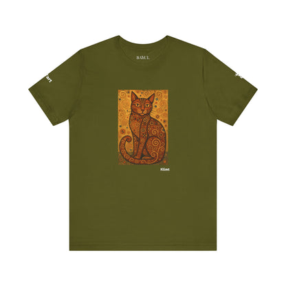 CATART Unisex Jersey Cat T-Shirt - KLIMT - Iconic Painting Reimagined with Cats