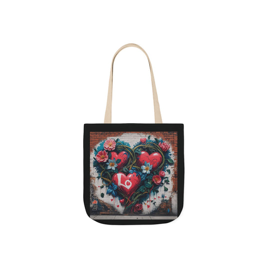 Artistic Surge - Eco-Friendly Canvas Tote Bag - LOVE HEARTS