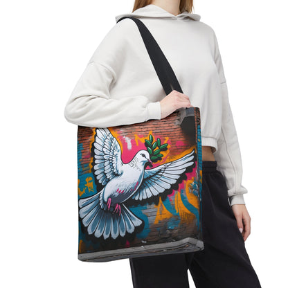 Artistic Surge - Eco-Friendly Canvas Tote Bag - PEACE