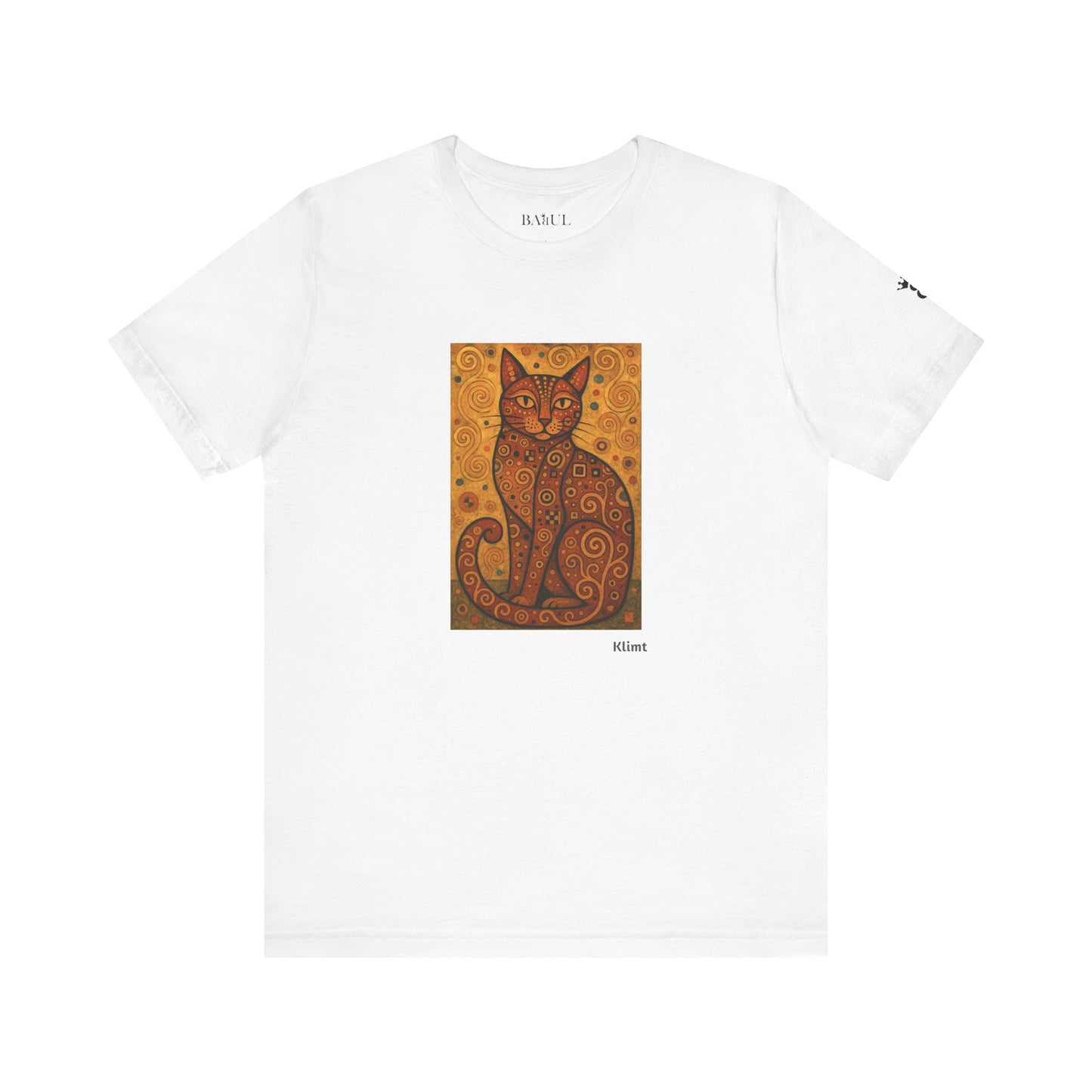 CATART Unisex Jersey Cat T-Shirt - KLIMT - Iconic Painting Reimagined with Cats