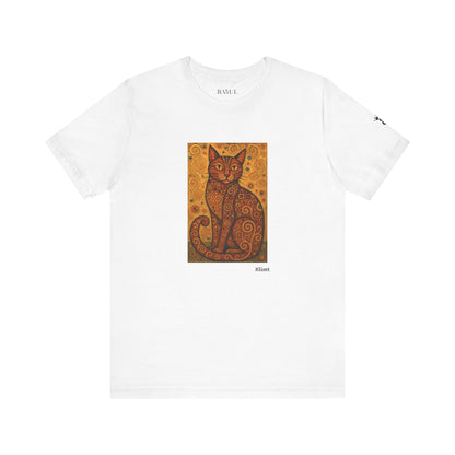 CATART Unisex Jersey Cat T-Shirt - KLIMT - Iconic Painting Reimagined with Cats