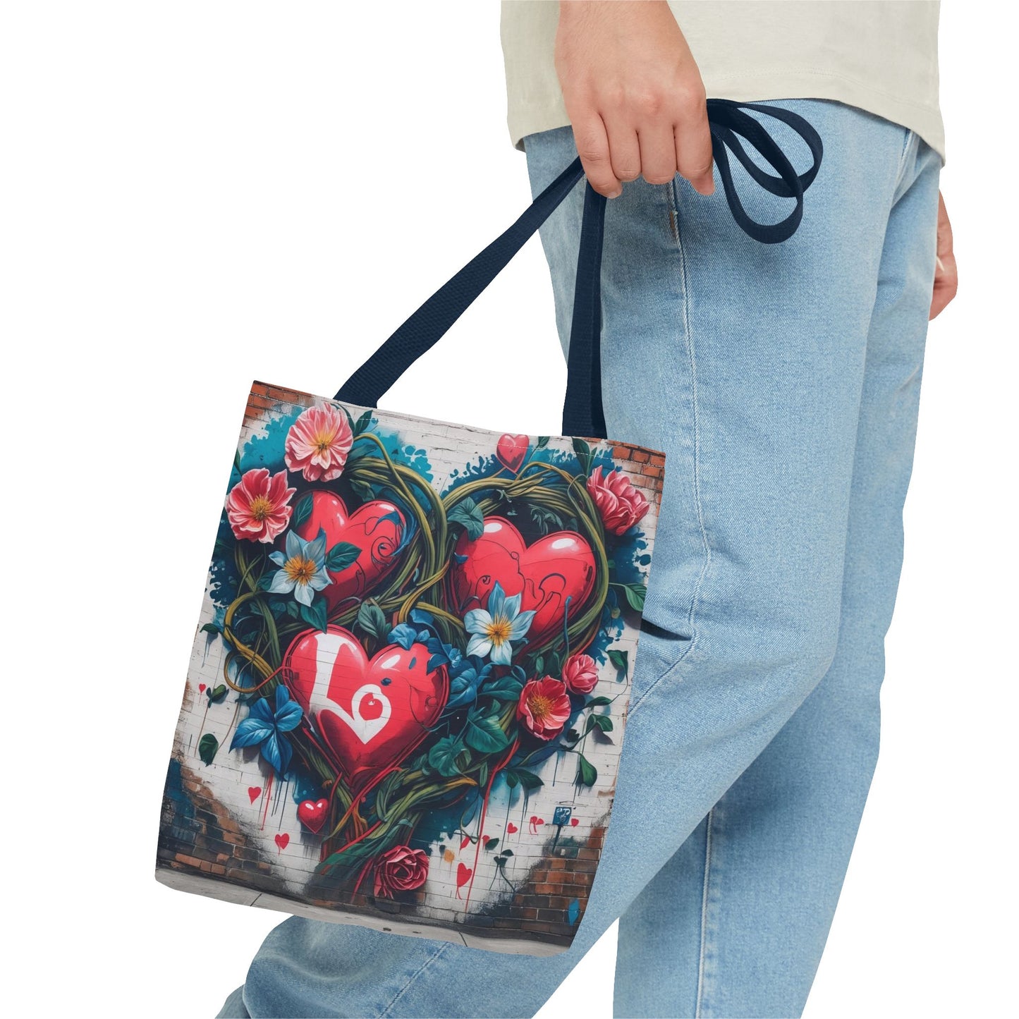 Artistic Surge - Eco-Friendly Canvas Tote Bag - HEARTS OF LOVE
