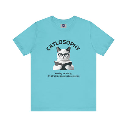 Catlosophy Unisex Jersey Short Sleeve Tee –  "Resting isn't Lazy" Design