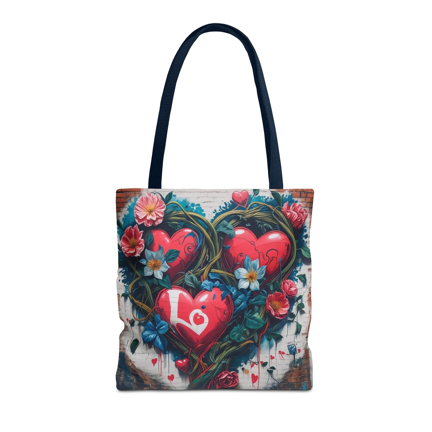 Artistic Surge - Eco-Friendly Canvas Tote Bag - HEARTS OF LOVE