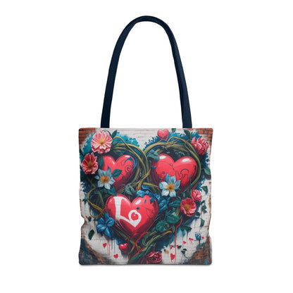 Artistic Surge - Eco-Friendly Canvas Tote Bag - HEARTS OF LOVE