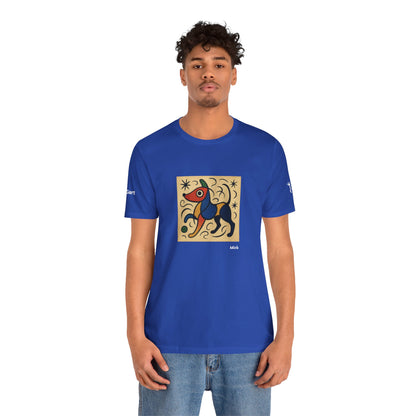 DOGART Unisex Jersey Dog T-Shirt - MIRO - Iconic Painting Reimagined with Dogs