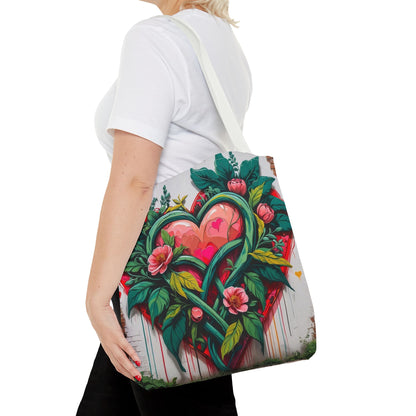 Artistic Surge - Eco-Friendly Canvas Tote Bag - HEARTS OF LOVE