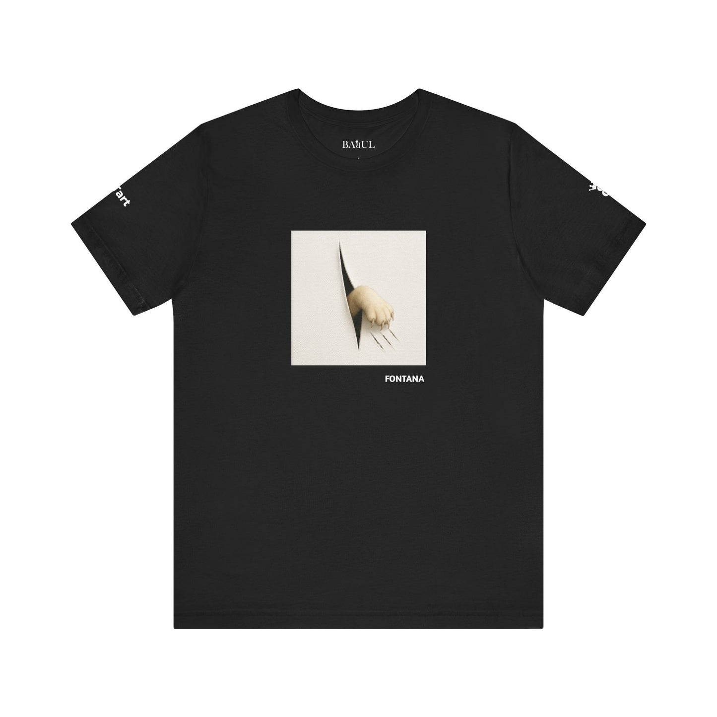 CATART Unisex Jersey Cat T-Shirt - FONTANA - Iconic Painting Reimagined with Cats