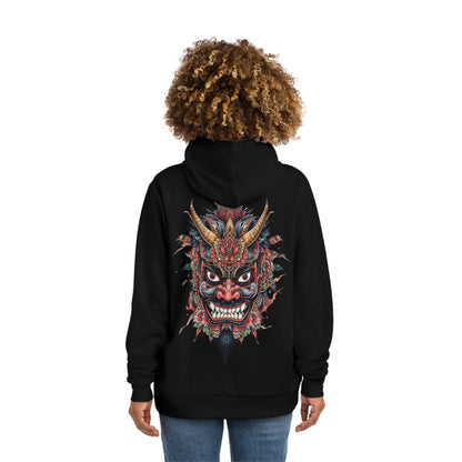 Bold Oni Mask Hoodie - Japanese Irezumi Tattoo Art Streetwear