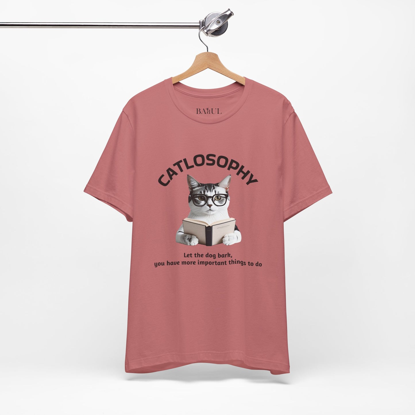Catlosophy Unisex Jersey Short Sleeve Tee –  "Let the dog bark" Design