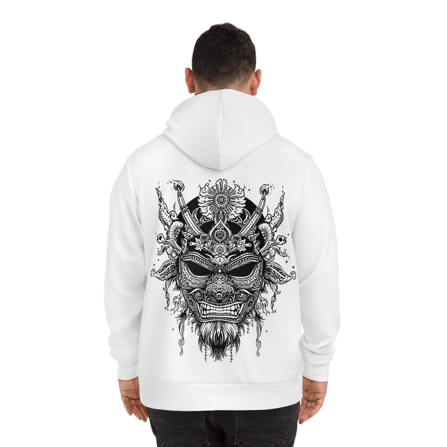 Bold Oni Mask Hoodie - Japanese Irezumi Tattoo Art Streetwear