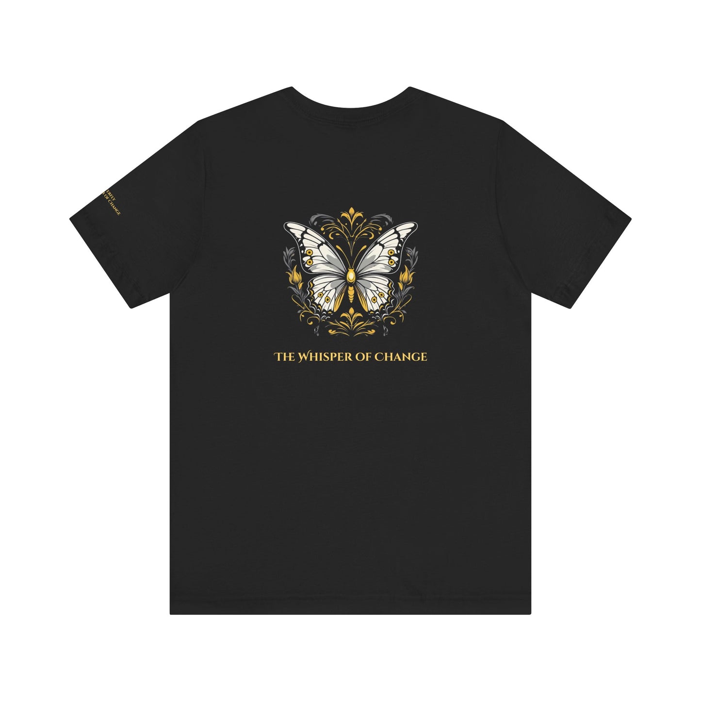 Butterfly – The Whisper of Change - Magic Animals T-Shirt Black Only (graphic on the back)