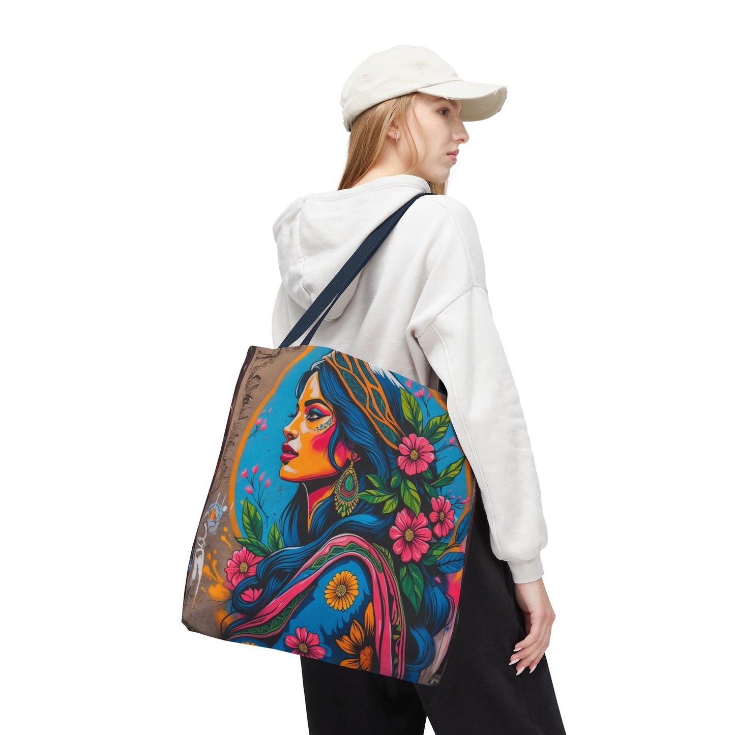 Artistic Surge - Eco-Friendly Canvas Tote Bag - FLOWERING WOMAN