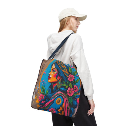 Artistic Surge - Eco-Friendly Canvas Tote Bag - FLOWERING WOMAN