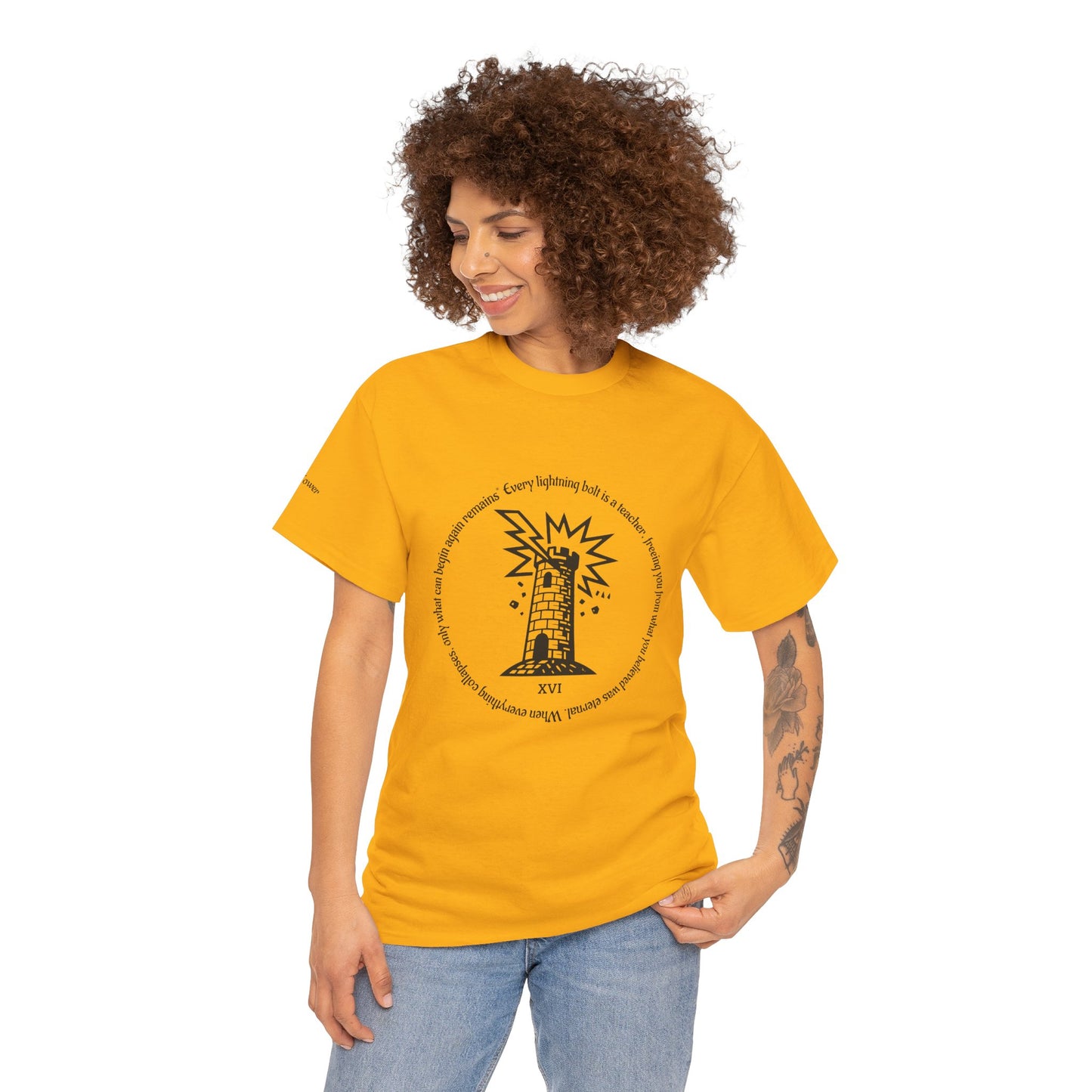 The Tower - ArcanaPop T-Shirt – Where Tarot Magic Meets Pop Art