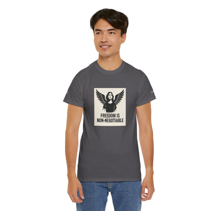 Rebel Graphic Tee - Unisex Heavy Cotton T-Shirt for the Wild at Heart. Rebel Tees, Born to Be Worn - FREEDOM IS NON-NEGOTIABLE