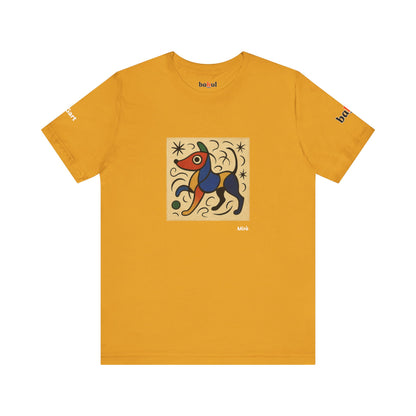 DOGART Unisex Jersey Dog T-Shirt - MIRO - Iconic Painting Reimagined with Dogs