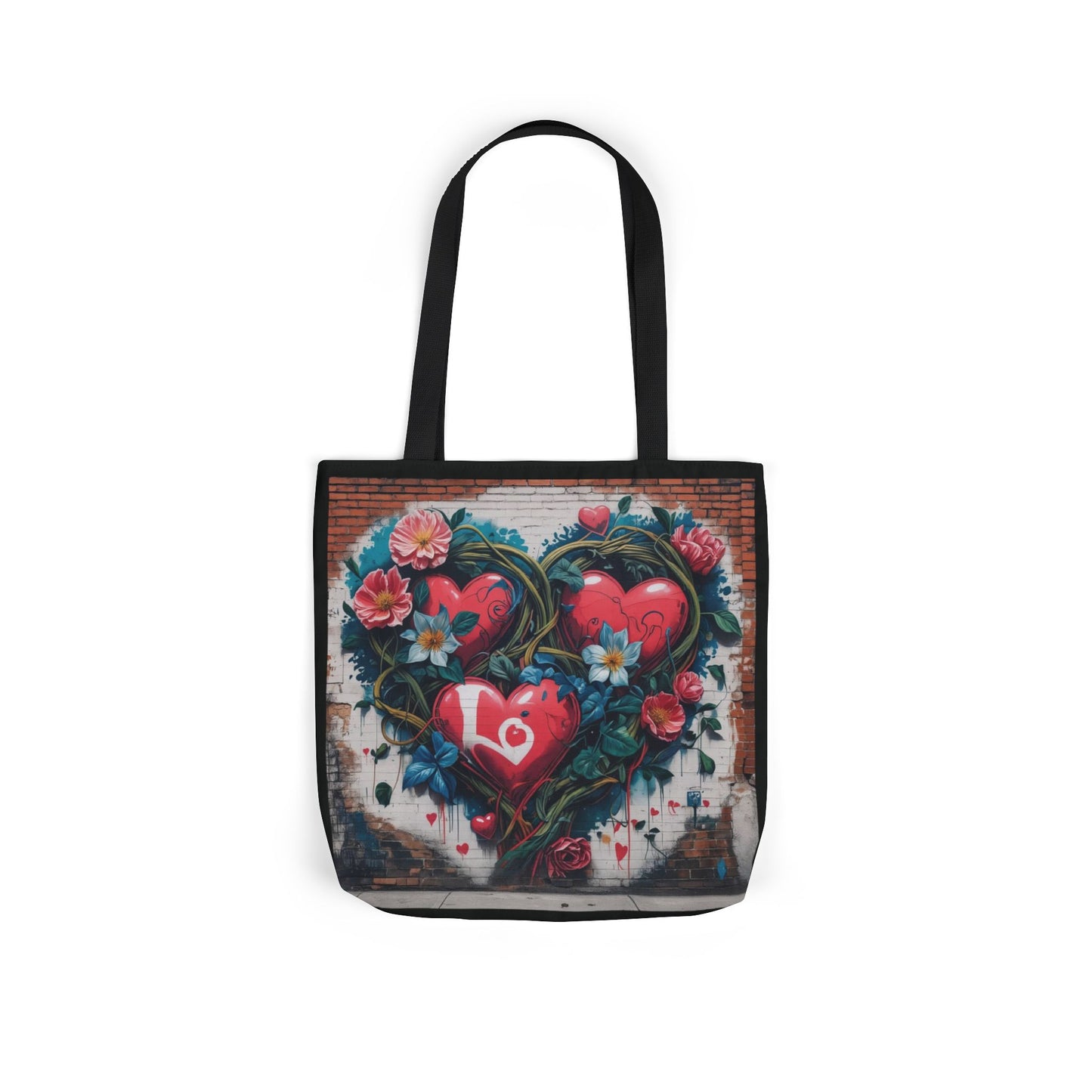 Artistic Surge - Eco-Friendly Canvas Tote Bag - LOVE HEARTS