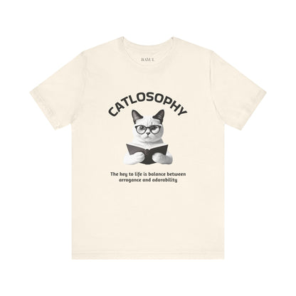 Catlosophy Unisex Jersey Short Sleeve Tee –  "The Key to Life" Design