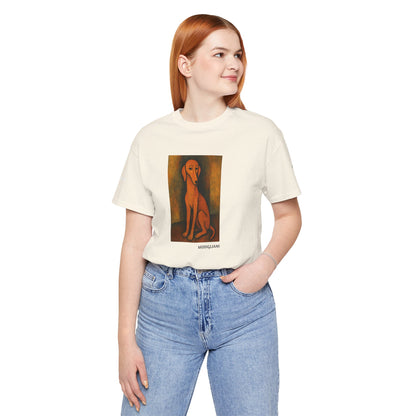 DOGART Unisex Jersey DOG T-Shirt - MODIGLIANI - Iconic Painting Reimagined with Dogs