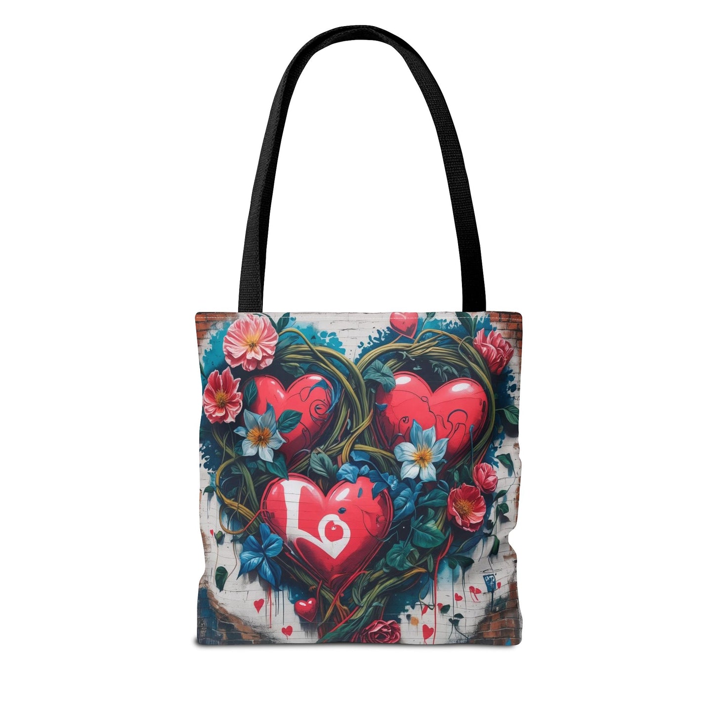 Artistic Surge - Eco-Friendly Canvas Tote Bag - HEARTS OF LOVE