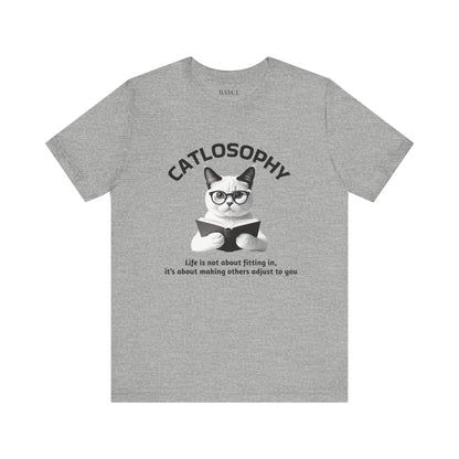 Catlosophy Unisex Jersey Short Sleeve Tee –  "Life isn't about fitting In" Design