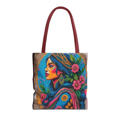 Artistic Surge - Eco-Friendly Canvas Tote Bag - FLOWERING WOMAN