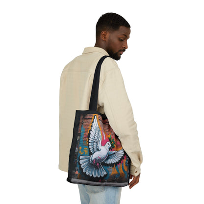Artistic Surge - Eco-Friendly Canvas Tote Bag - PEACE