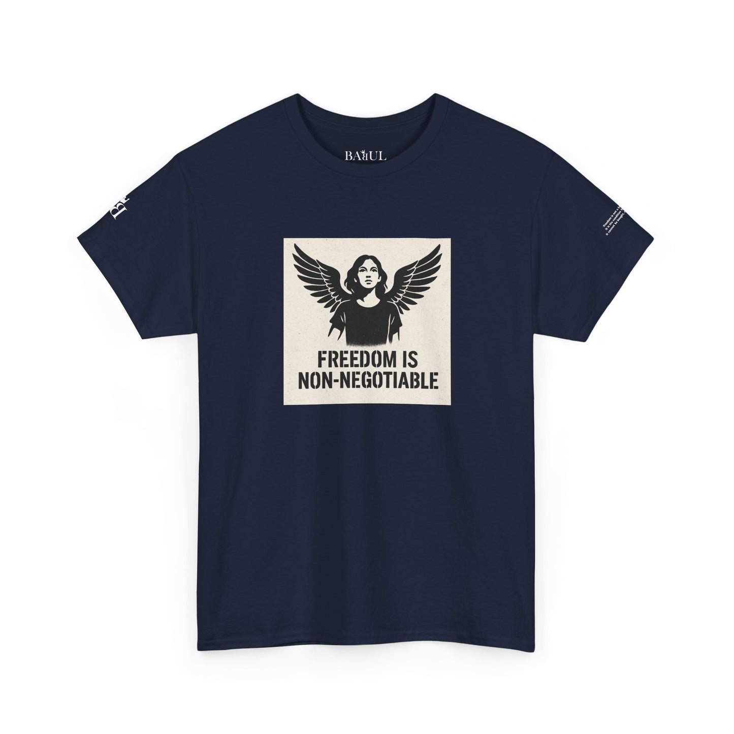 Rebel Graphic Tee - Unisex Heavy Cotton T-Shirt for the Wild at Heart. Rebel Tees, Born to Be Worn - FREEDOM IS NON-NEGOTIABLE