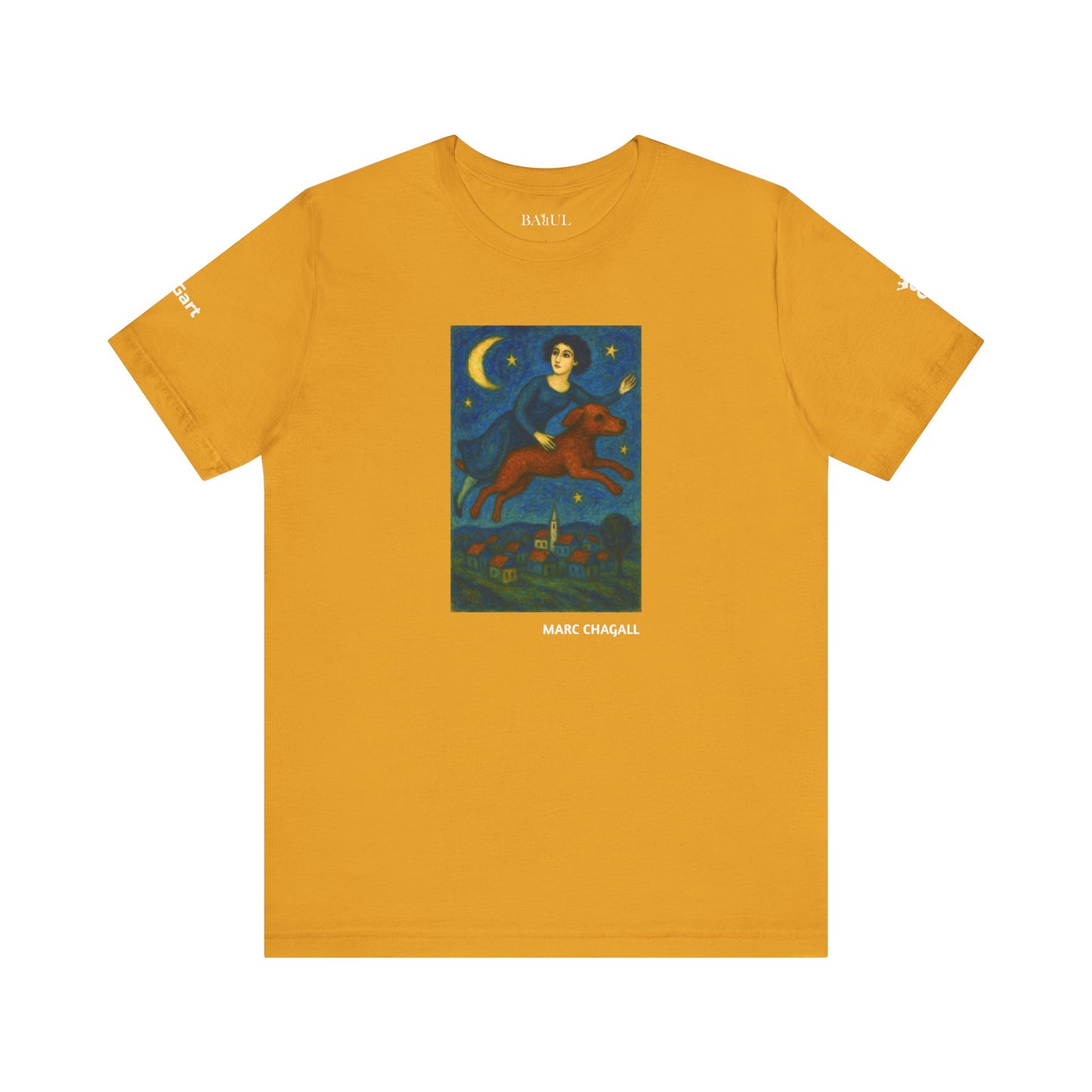 DOGART Unisex Jersey Dog T-Shirt - MARC CHAGALL - Iconic Painting Reimagined with Dogs