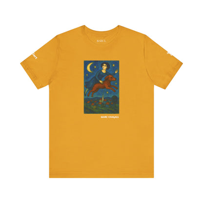 DOGART Unisex Jersey Dog T-Shirt - MARC CHAGALL - Iconic Painting Reimagined with Dogs