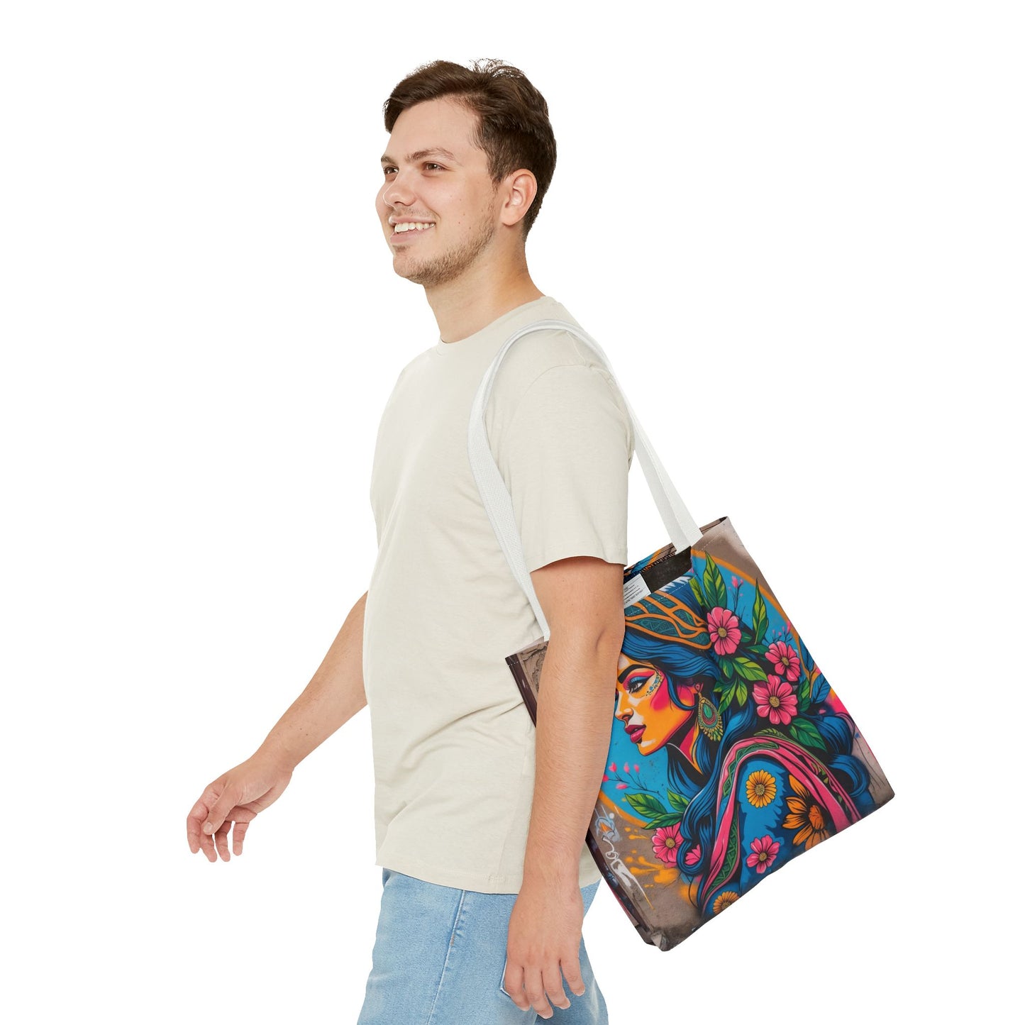 Artistic Surge - Eco-Friendly Canvas Tote Bag - FLOWERING WOMAN