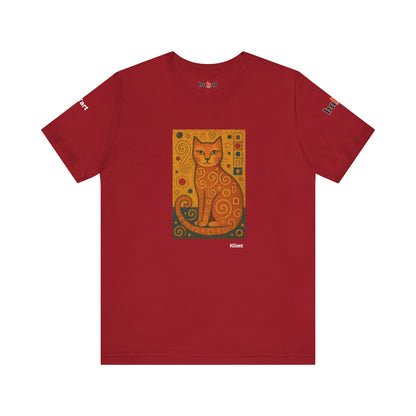 CATART Unisex Jersey Cat T-Shirt - KLIMT - Iconic Painting Reimagined with Cats
