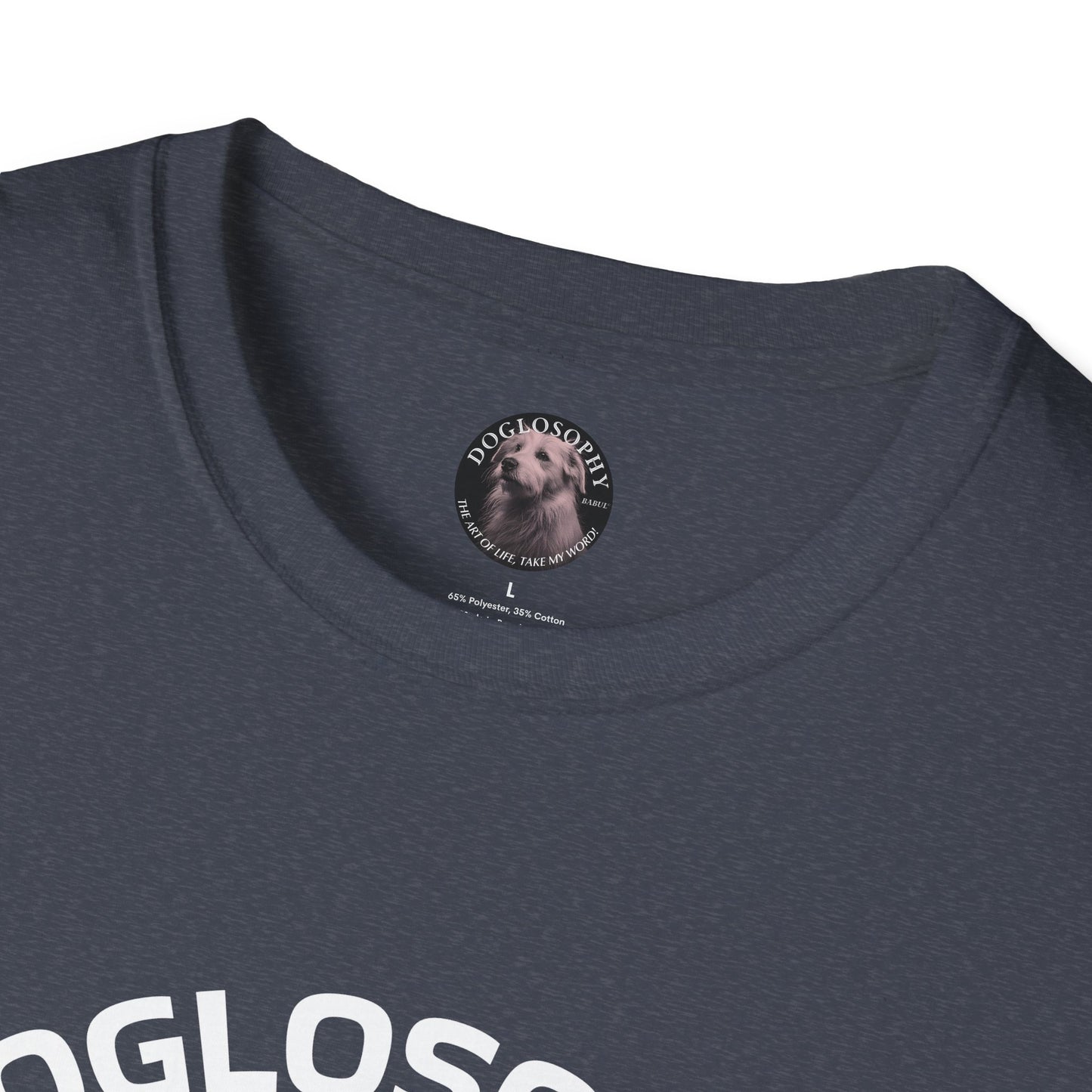 Doglosophy  Unisex Softstyle T-Shirt - "Happiness is a Warm Sunbeam" Design