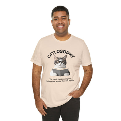 Catlosophy Unisex Jersey Short Sleeve Tee –  "You can't please everyone" Design