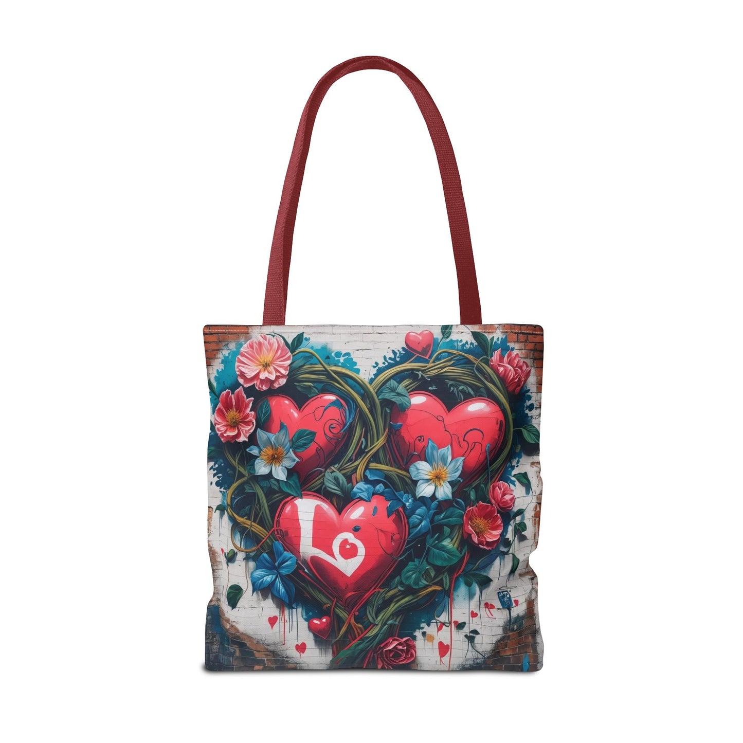 Artistic Surge - Eco-Friendly Canvas Tote Bag - HEARTS OF LOVE